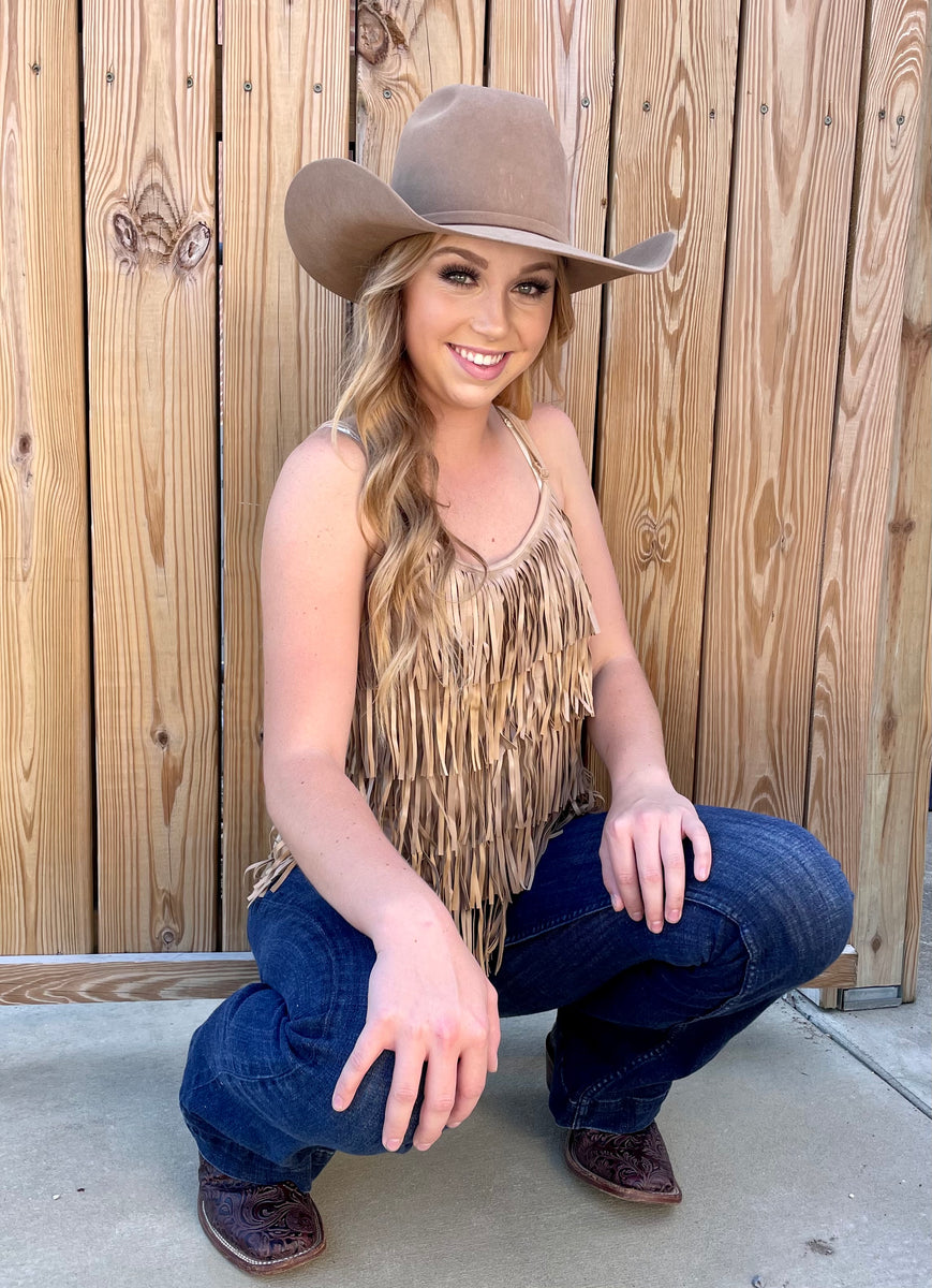 Cowgirl Up Fringe Tank – Strawberry Moon Boutique