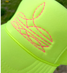 The Boot Stitch Trucker Neon Yellow & Pink