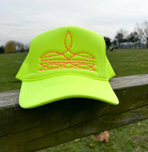 Load image into Gallery viewer, The Boot Stitch Trucker Neon Yellow &amp; Pink
