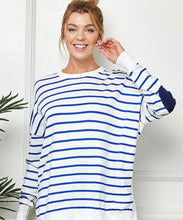 Load image into Gallery viewer, The Crowley Stripe Sweater 1X-3X
