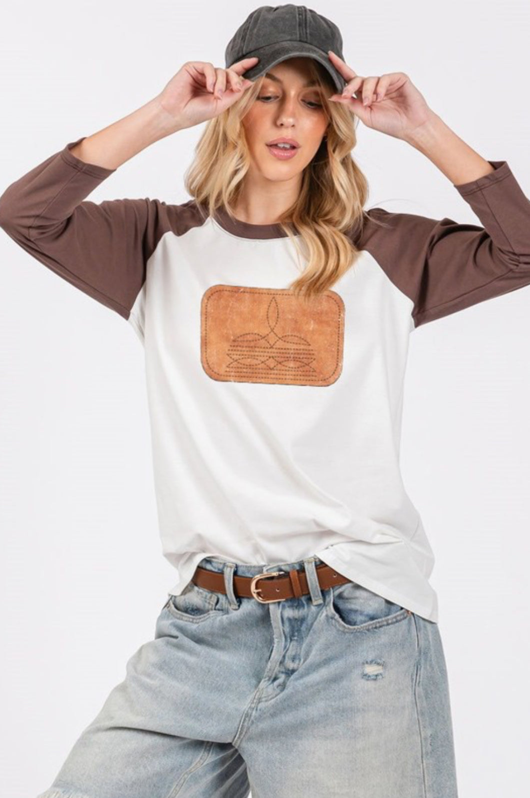 The Bootstitch Raglan in Brown S-L