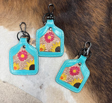 Load image into Gallery viewer, The Prairie Turquoise Tooled Key Chain
