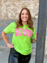 Load image into Gallery viewer, HOWDY Lime Tee S-2X
