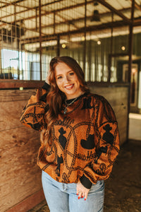 The Copper Cowboy Sweater (Reversible) S-XL